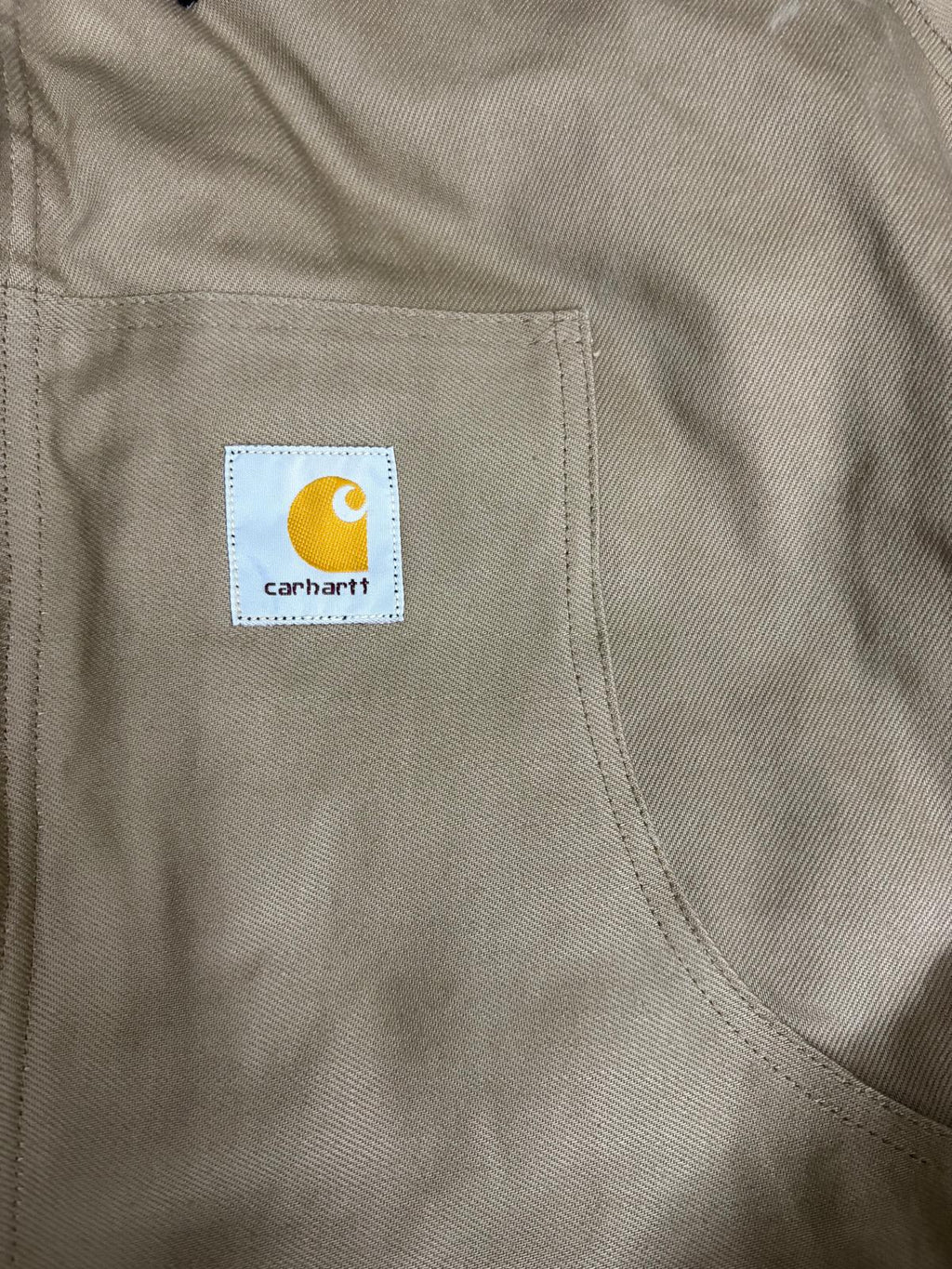 Carhartt Reworked light brown hooded jacket