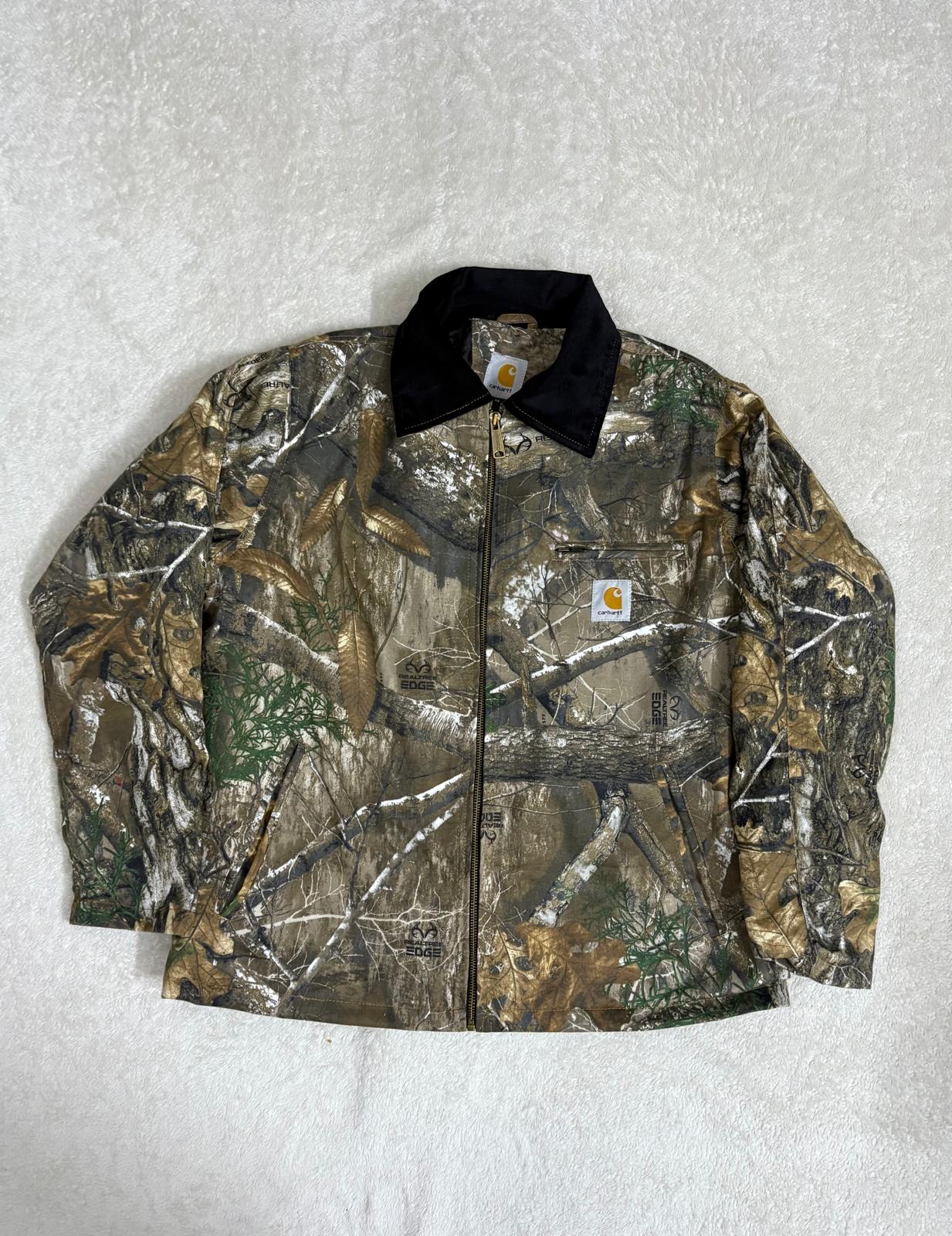 Carharrt Reworked Camo Coat Corduroy Collar