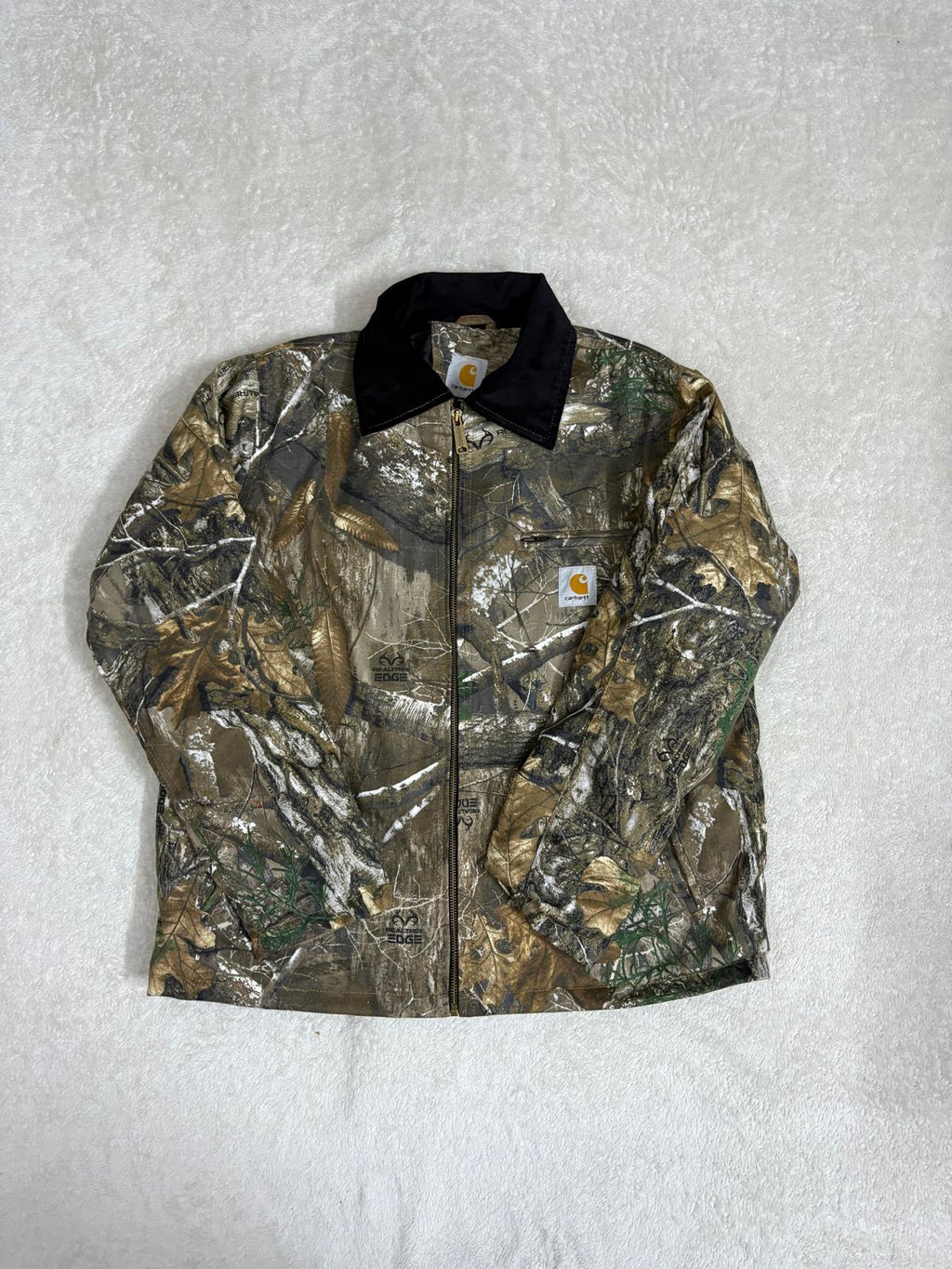 Carharrt Reworked Camo Coat Corduroy Collar