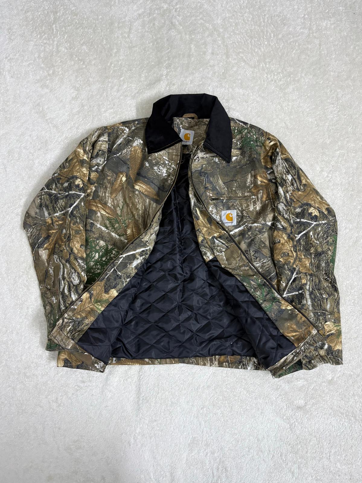 Carharrt Reworked Camo Coat Corduroy Collar