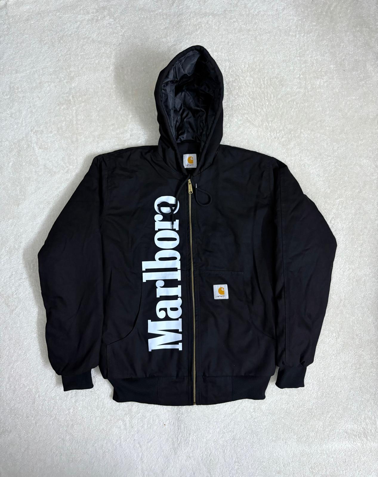 Carhartt x Marlborough Reworked Black Hooded Jacket
