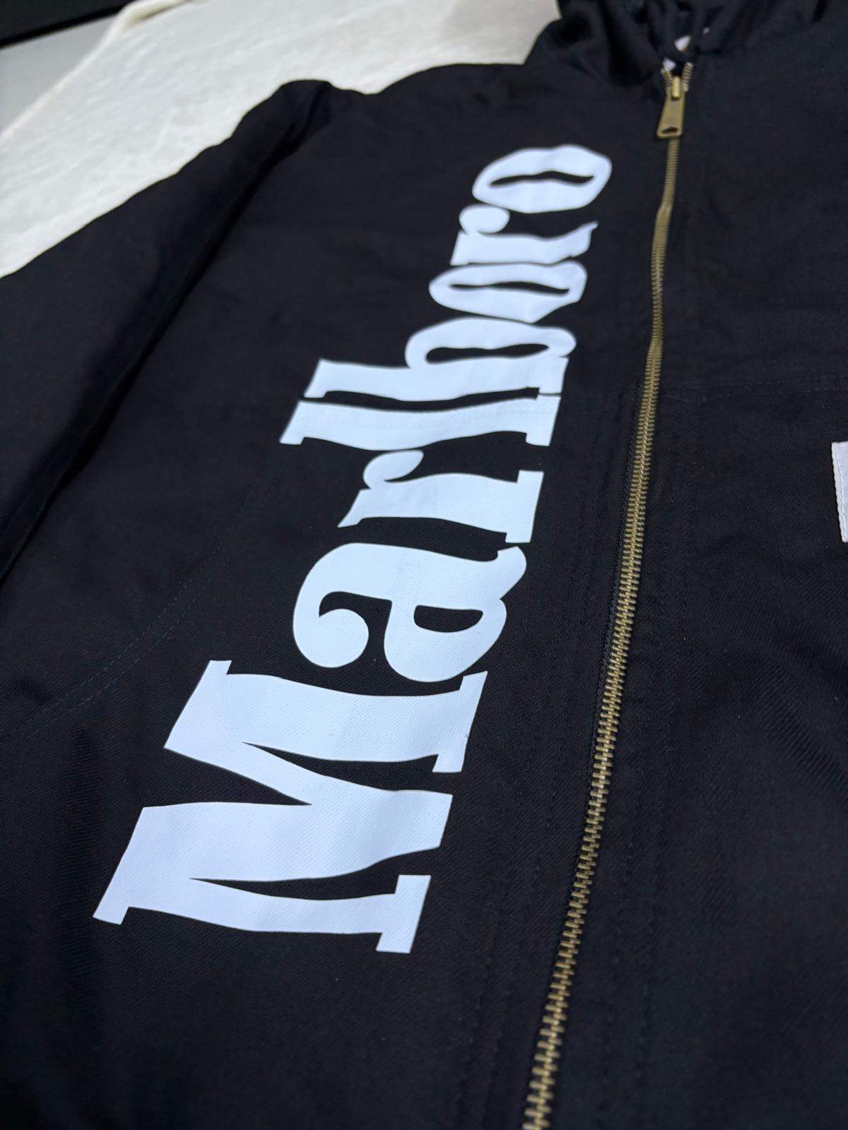 Carhartt x Marlborough Reworked Black Hooded Jacket