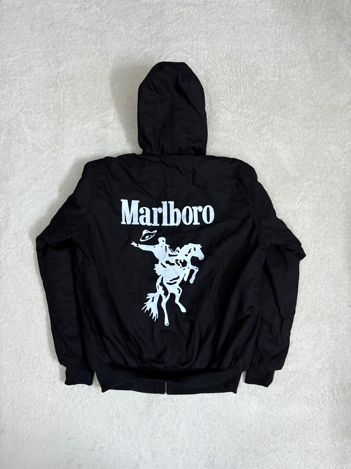Carhartt x Marlborough Reworked Black Hooded Jacket