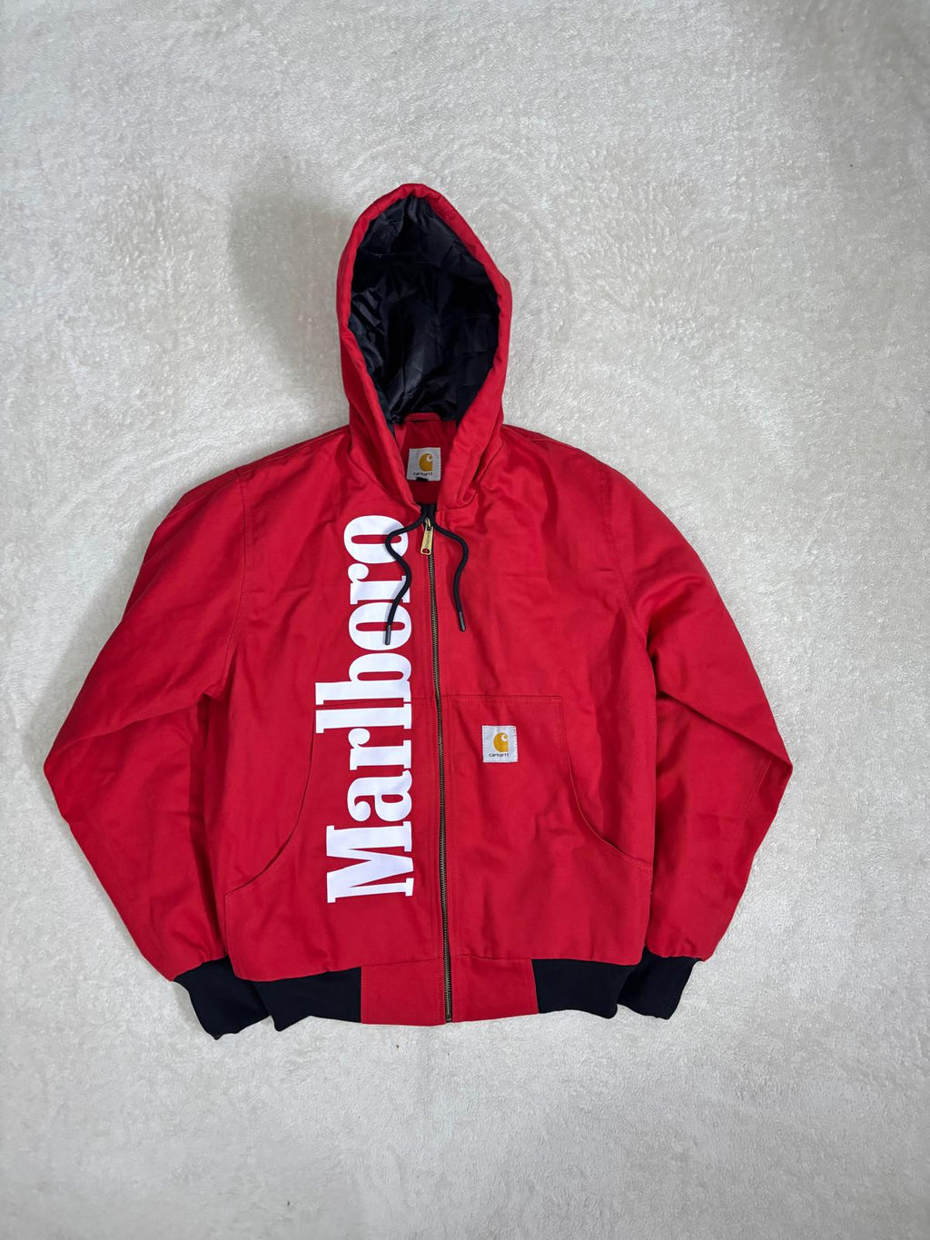 Carhartt x Marlborough Reworked Red Hooded Jacket